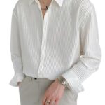 GRECIILOOKS Popcorn Regular Fit Formal Shirt for Men (Gl-Ms-6155-S-White)