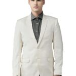A.P.TEXTILES Men's Casual and Formal White Blazer/Coat (in, Numeric, 38, White)