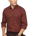 Louis Philippe Men's Slim Fit Shirt (LYSFCSLBJ13729_Maroon
